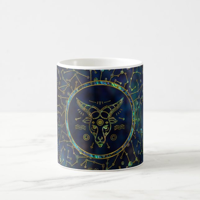 Mug Ormeau d'or de zodiaque de Capricorne sur la (Centre)