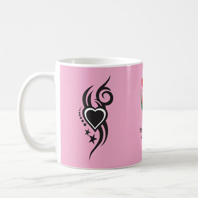 Mug Ornamental Floral Heart Tattoo  (Gauche)