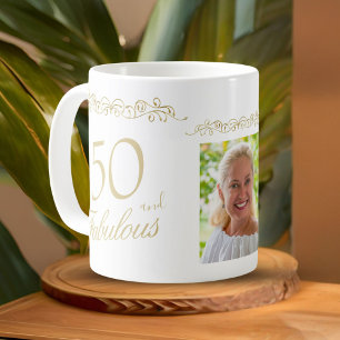 Mug Ornement 50 ans et Fabuleux Photo 50e Anniversaire