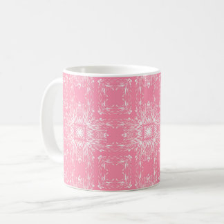 Mug Ornement botanique floral rose et blanc