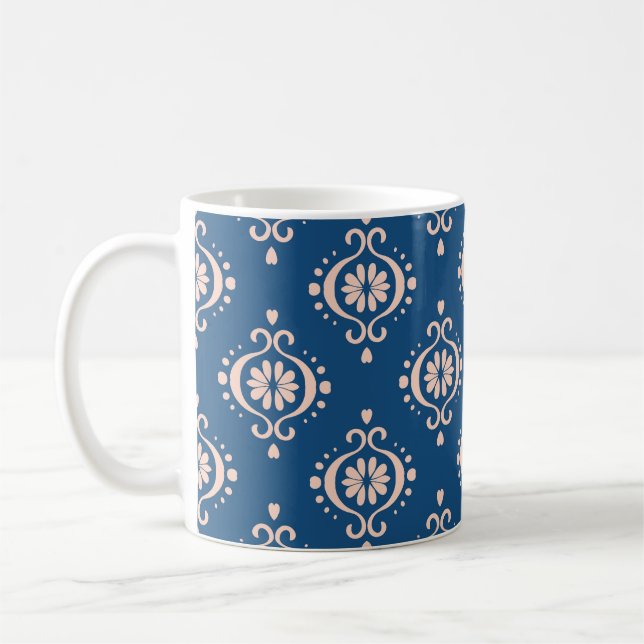 Mug Ornement damassé Ikat Géométrique (Gauche)