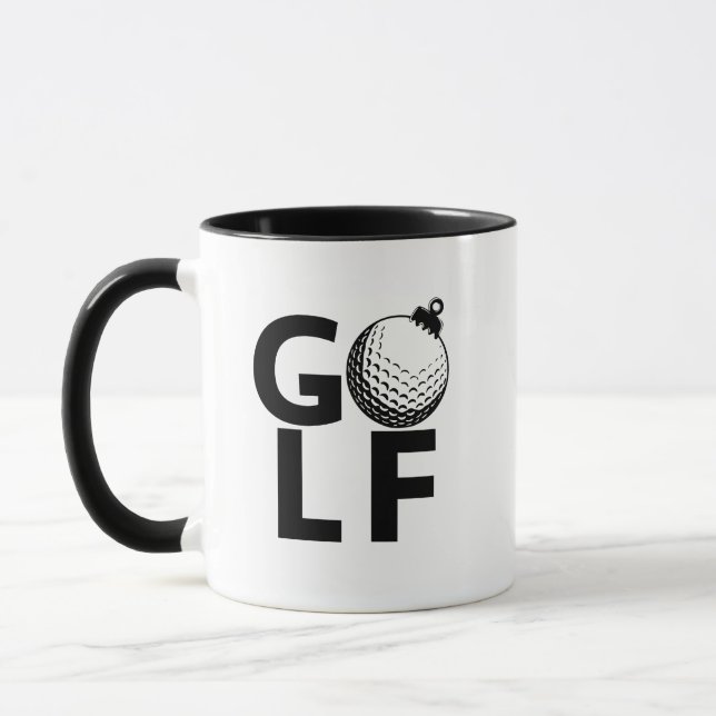 Mug Ornement de golf de Noël (Gauche)