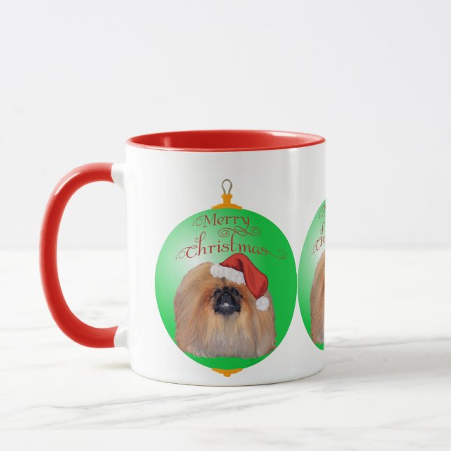 Mug Ornement de Noël Pékinois (Gauche)