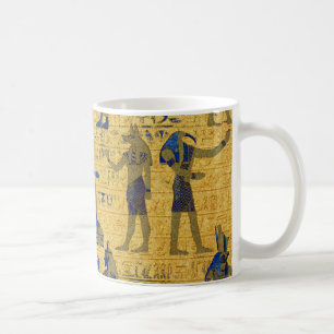 Mug Ornement égyptien vintage avec la lazulite de