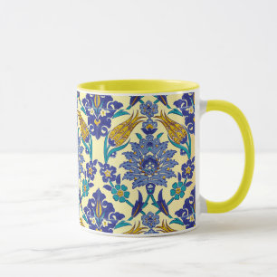 Mug Ornement en céramique de cru de style d'Azulejo d