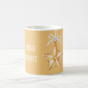 Mug Ornement étoile dorée brille brillant