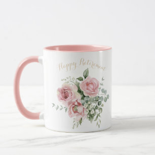 Mug Ornement Floral de Retraite Heureuse