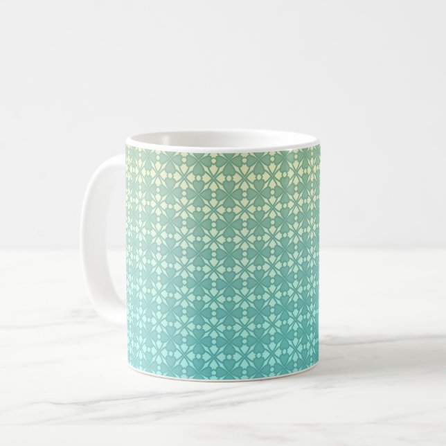 Mug Ornement floral, dégradé (Devant gauche)