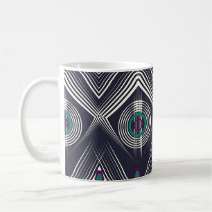 Mug Ornement Géométrique Antique, Texture Design.