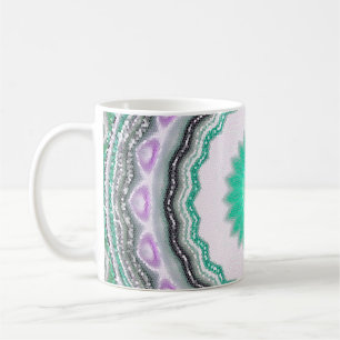 Mug ornement géométrique. Texture de mosaïque décorati