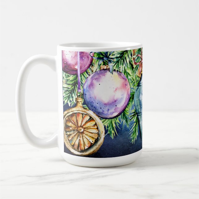 Mug Ornements d'arbre de bijoux (Gauche)