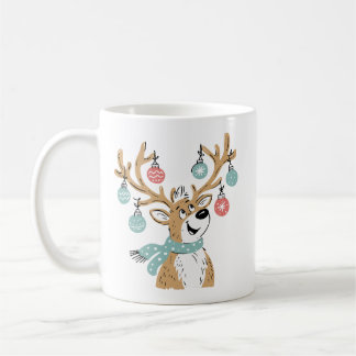 Mug Ornements de bois de renne de Noël mignon