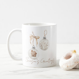 Mug Ornements de Noël Minimalistes Modernes