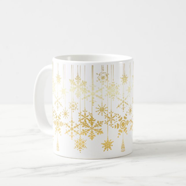 Mug Ornements en flocon de neige (Devant gauche)
