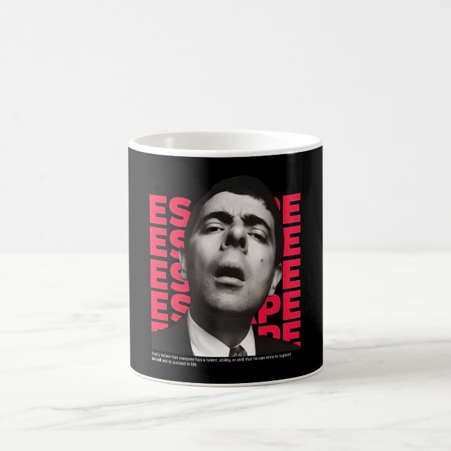 Mug Orphic Mr Bean Escape design - citation motivation (Centre)