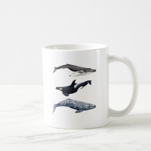 Mug Orque, baleine bossue et baleine gris