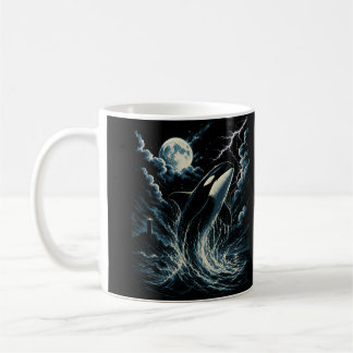 Mug Orque de minuit vintage Orca Lune 90 Killer Whale