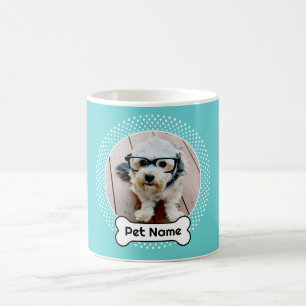 Mug Os de chien et bleu Polka Dot Animaux de compagnie