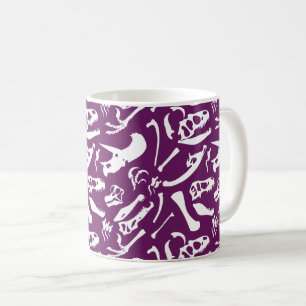 Mug Os de dinosaure (pourpres)