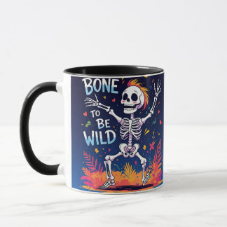 Mug Os en folie | Squelette dansant Halloween
