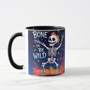 Mug Os en liberté   Squelette dansant Halloween