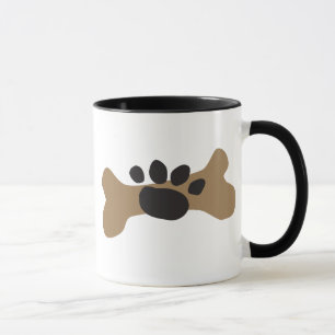 Mug Os et empreinte de patte de chien