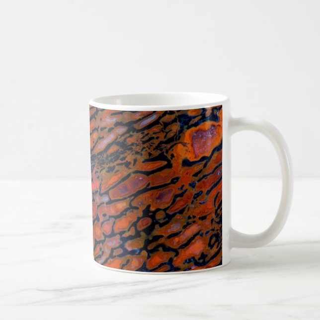 Mug Os fossile de dinosaure pétrifié rouge (Droite)