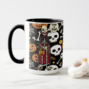 Mug Os squelettes et les ossements effrayants pour Hal