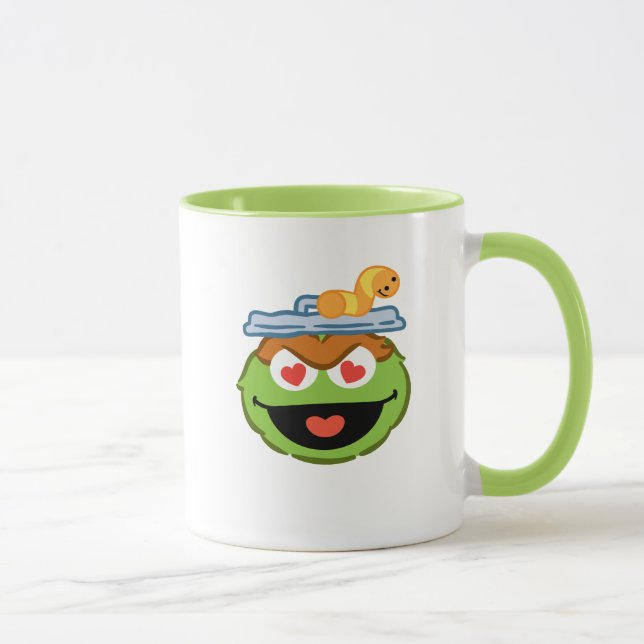 Mug Oscar Souriant visage avec des yeux en forme de co (Droite)