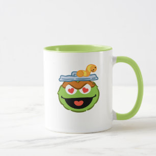 Mug Oscar Visage Sourire avec des Yeux en Forme de Cœu