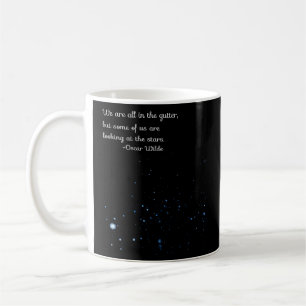 Mug Oscar Wilde Citation Vivant Dans Gutter Regardant