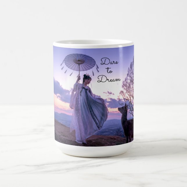 Mug Oser rêver femme avec Parasol et Alpaca Br (Centre)