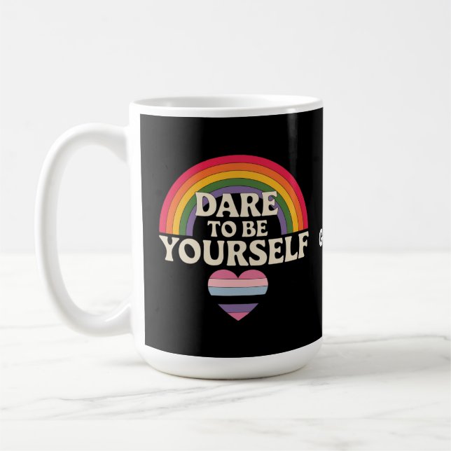 Mug Osez être vous-même Sensibilisation sur l'autisme  (Gauche)