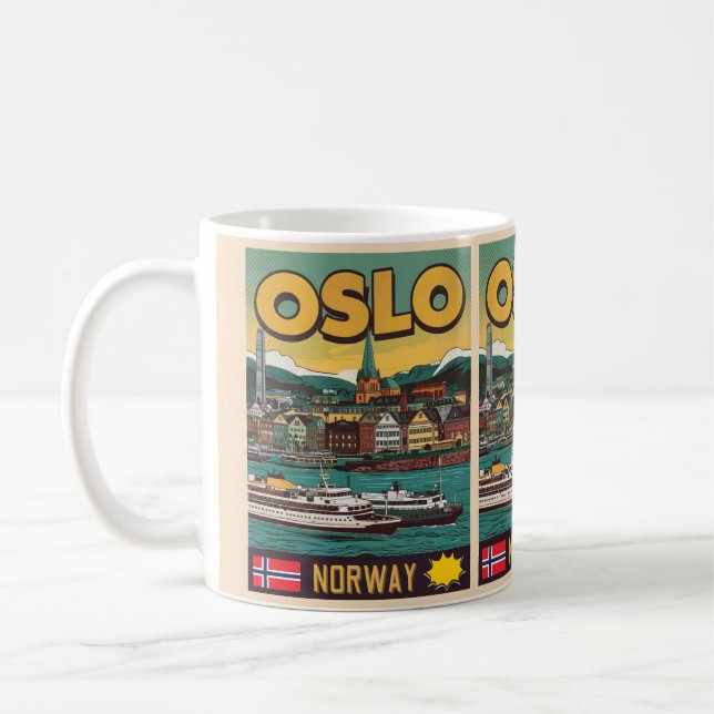 Mug Oslo ferries Norvège BD souvenirs et cadeaux (Gauche)