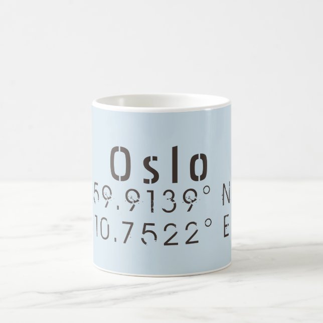 Mug Oslo Latitude Longitude (Centre)