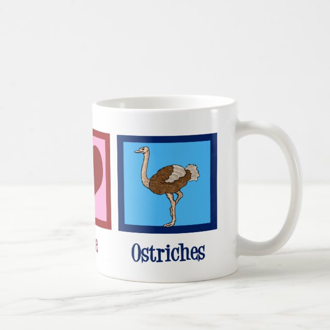 Mug Ostriches Peace Love (Droite)