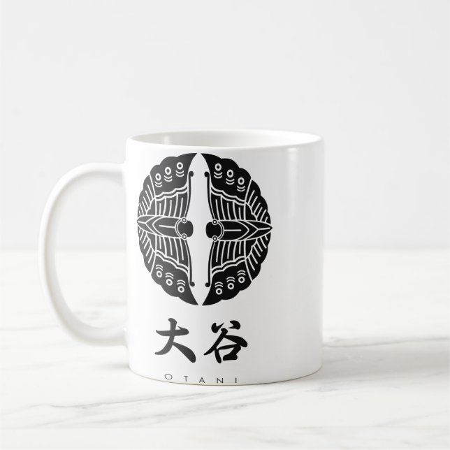 Mug Otani Clan kamon avec nom de clan (Gauche)