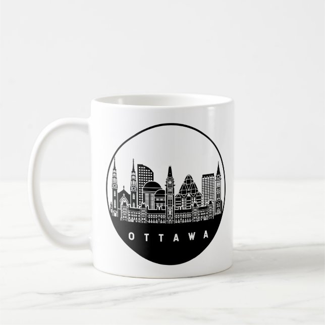 Mug Ottawa Canada Skyline (Gauche)