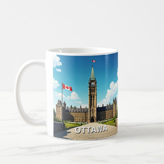 Mug Ottawa Canada Voyages (Gauche)
