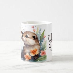 Mug Otter Couple S'Embrasser Ensemble Pour La Saint-Va