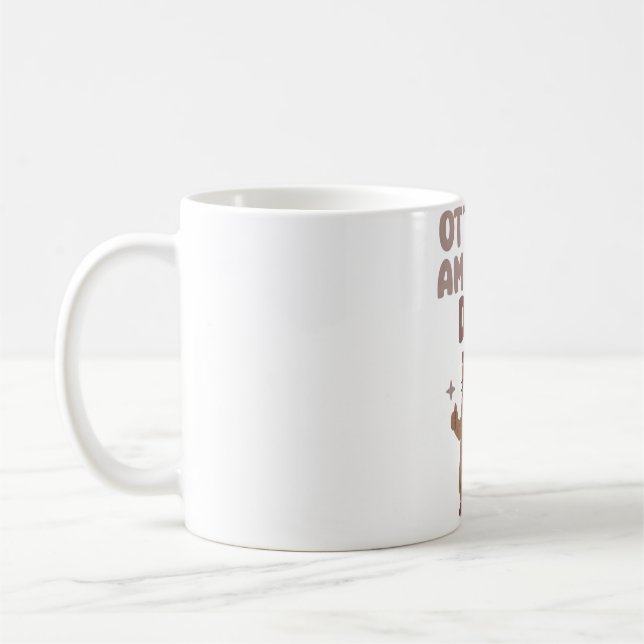 Mug Otter drôle Avec Moustache Otterly Extraordinaire  (Gauche)