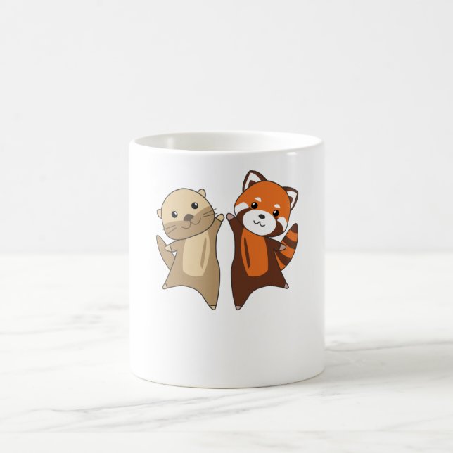 Mug Otter Red Panda Sweet Animaux Pour Enfants (Centre)
