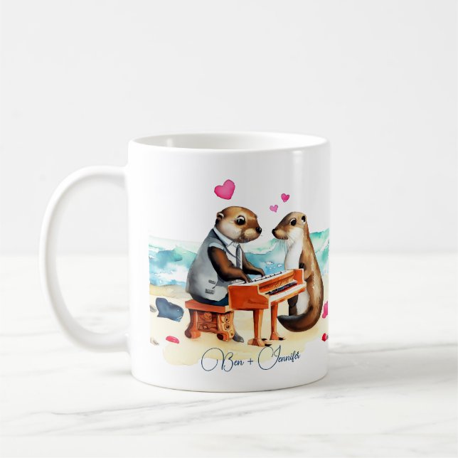 Mug Otters Couple in Love (Gauche)