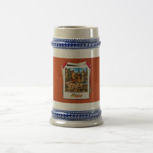 mug ou chope Alsace Kek et Ina -  effet liège