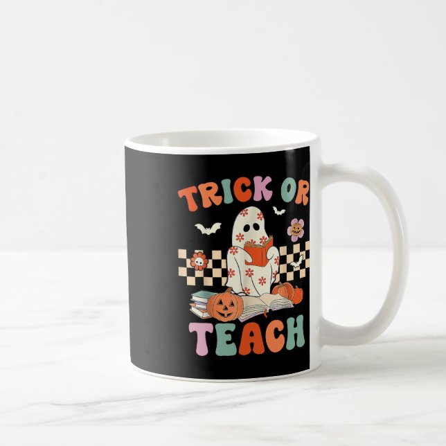 Mug Ou Enseigner Super Halloween Retro Floral Gho (Droite)