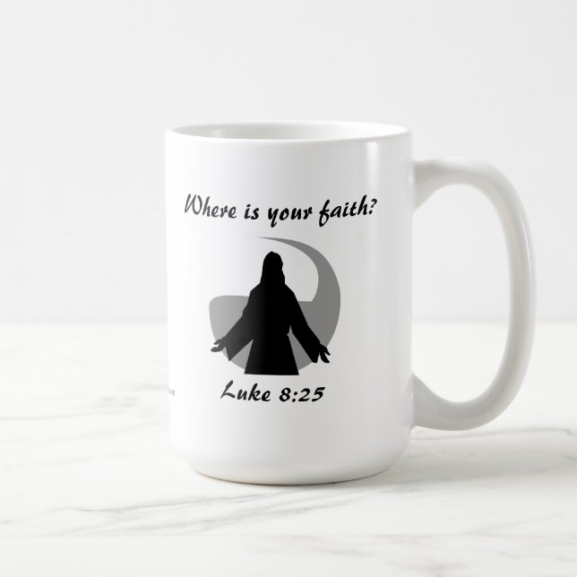 Mug Où est votre foi ? Citations bibliques (Droite)