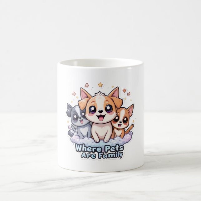 Mug Où Les Animaux De Compagnie Sont Famille Mignonne  (Centre)