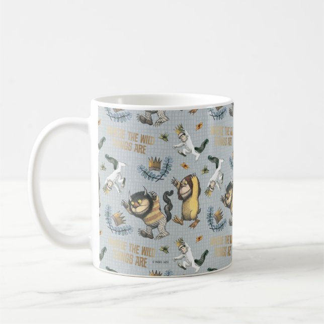 Mug Où les choses sauvages sont Motifs (Gauche)