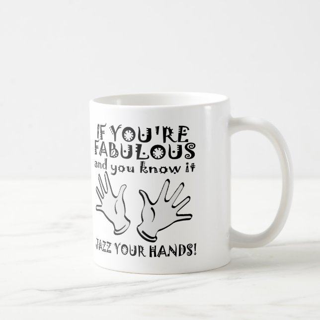Mug ou mug de voyage drôle avec des mains de jazz  (Droite)
