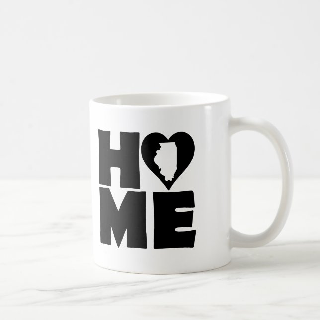 Mug ou mug de voyage Illinois Home Heart State (Droite)